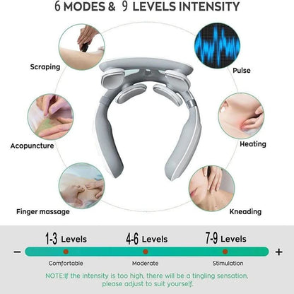 Neck Massager U-Shaped 4-in-1 Heat & Vibration