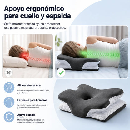 Neck Pillow Adjustable Memory Foam Removable Washable Cover
