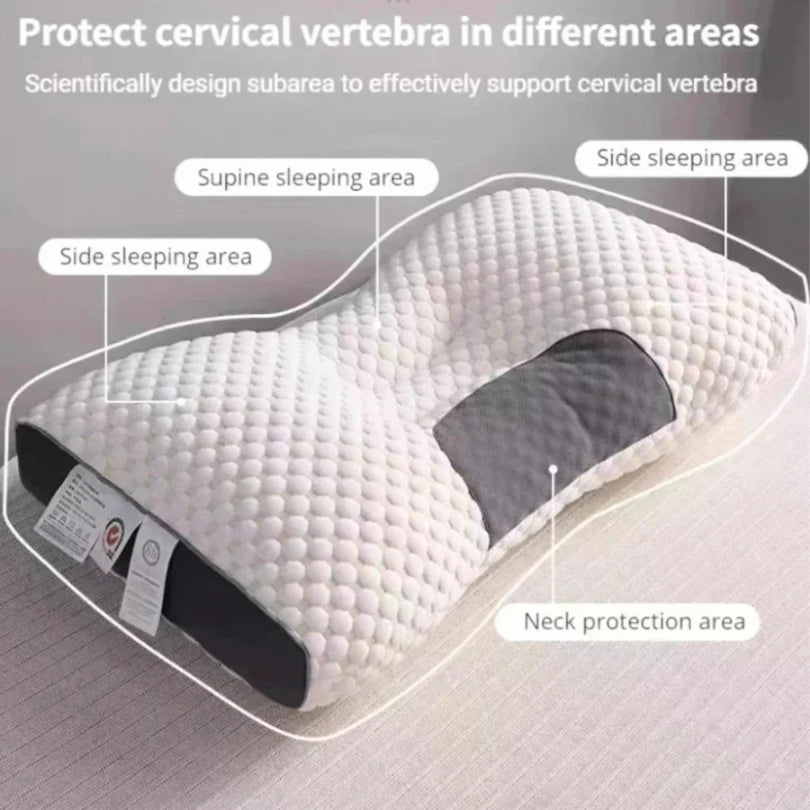 Neck Pillow Ergonomic Breathable Cover Microfiber Filling