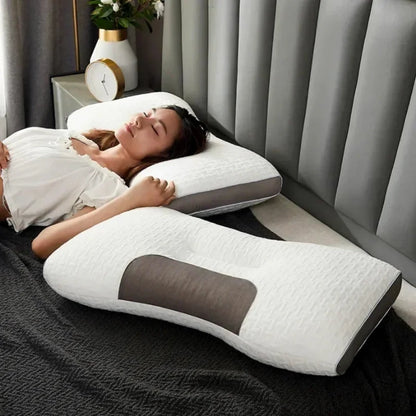 Neck Pillow Ergonomic Breathable Cover Microfiber Filling