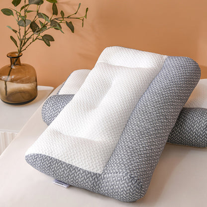 Neck Pillow Feather Silk Filling Breathable Cotton Cover
