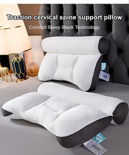 Neck Pillow Memory Foam Ergonomic Ear Cutout & Cooling Cover