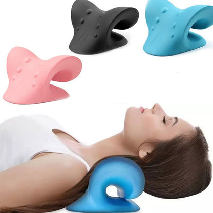 Neck Support Pillow Ergonomic Curved Pressure Points Lightweight