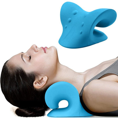 Neck Support Pillow Ergonomic Curved Pressure Points Lightweight