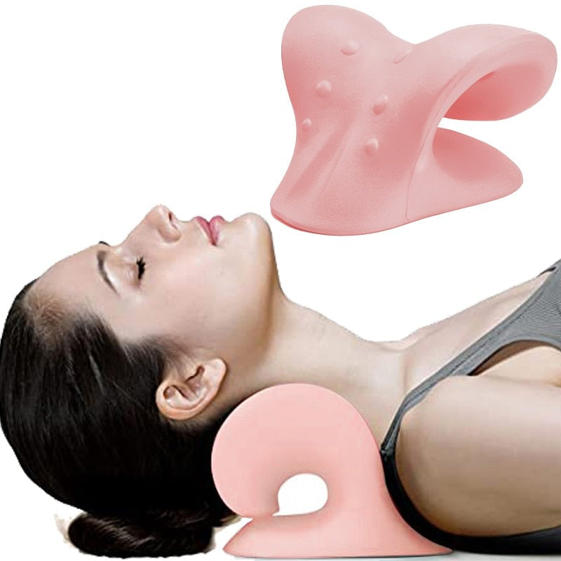 Neck Support Pillow Ergonomic Curved Pressure Points Lightweight