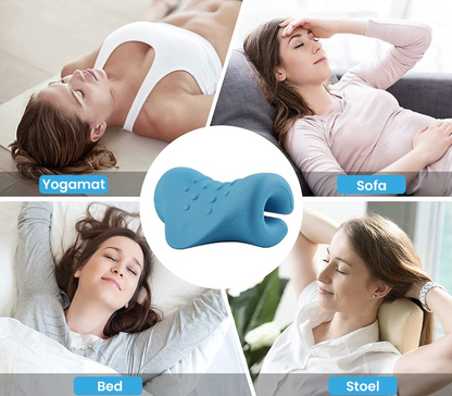 Neck Support Pillow Ergonomic Curved Pressure Points Lightweight