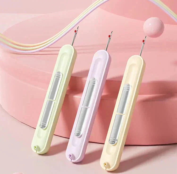 Needle Threader & Seam Ripper Stainless Steel Tips Ergonomic Handle