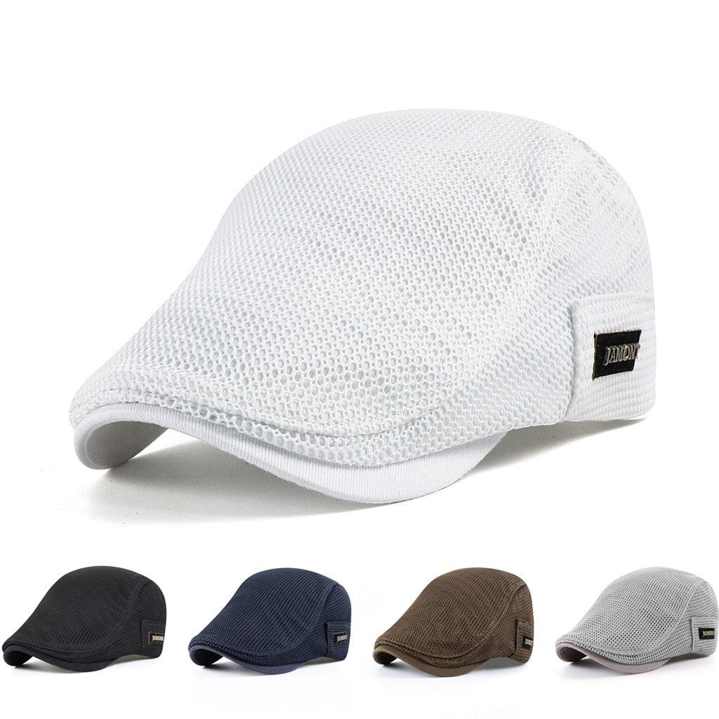 Newsboy Cap Breathable Mesh 100% Cotton Adjustable Band