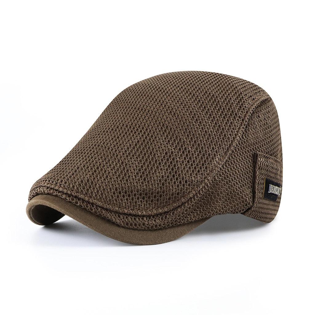 Newsboy Cap Breathable Mesh 100% Cotton Adjustable Band