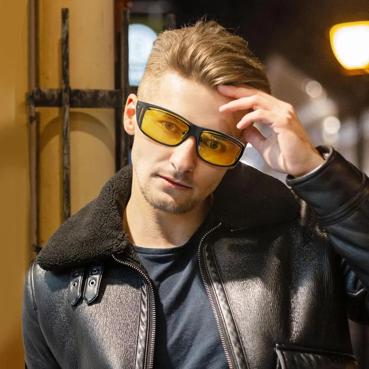 Night Driving Overglasses Polarized Yellow Fits Over Prescription Glasses