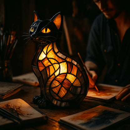 Night Light Cat-Shaped Touch-Dimmable Rechargeable