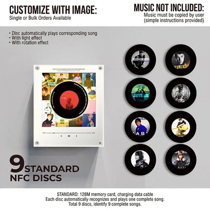 Night Light Magnetic Rotating Vinyl Record NFC-Activated