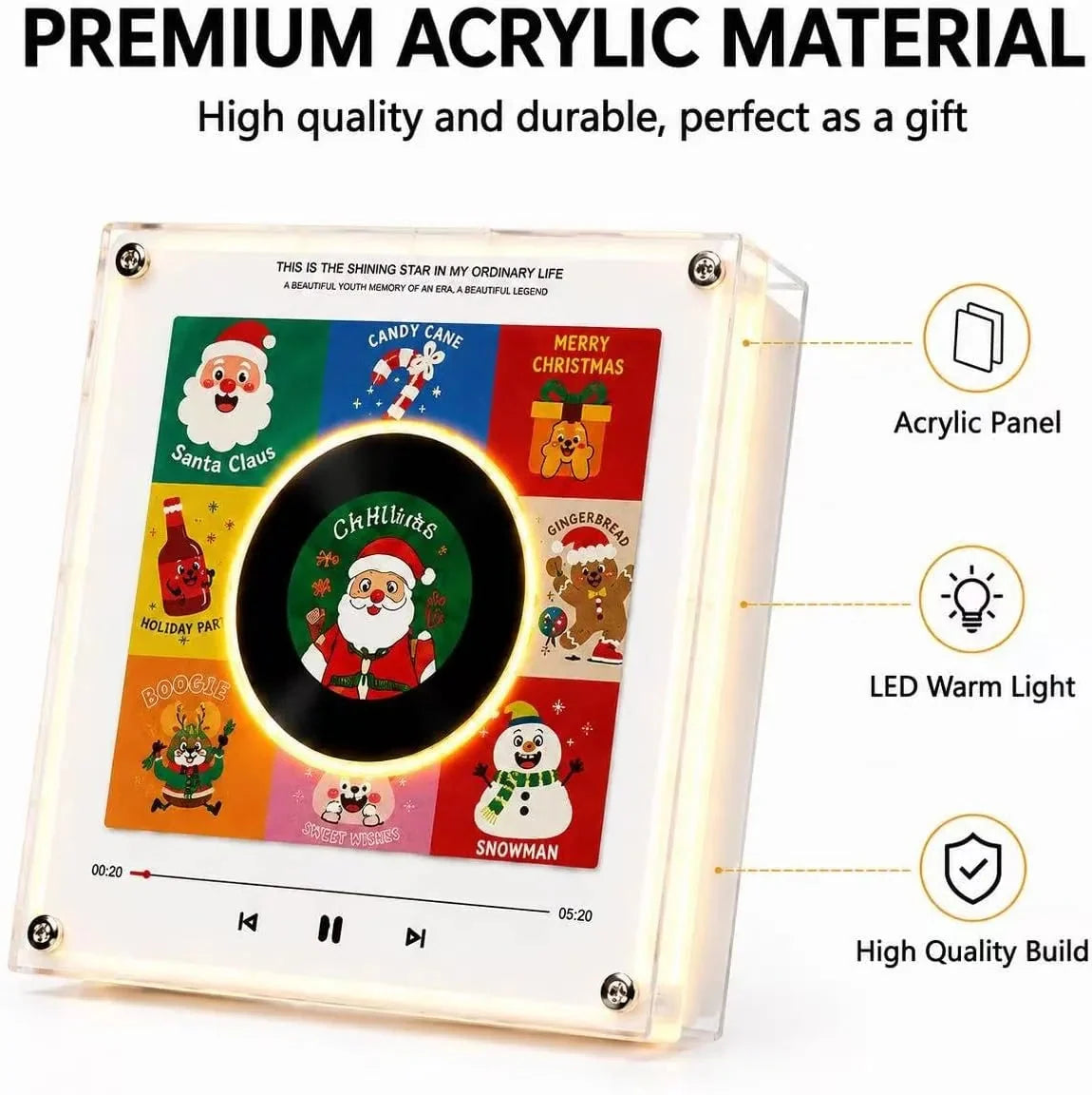 Night Light Magnetic Rotating Vinyl Record NFC-Activated