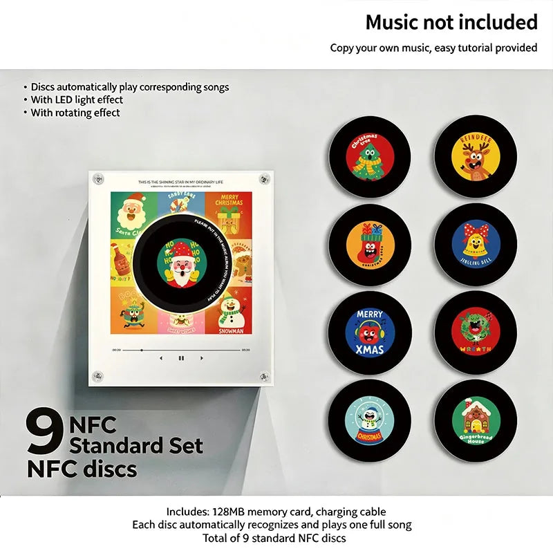 Night Light Magnetic Rotating Vinyl Record NFC-Activated