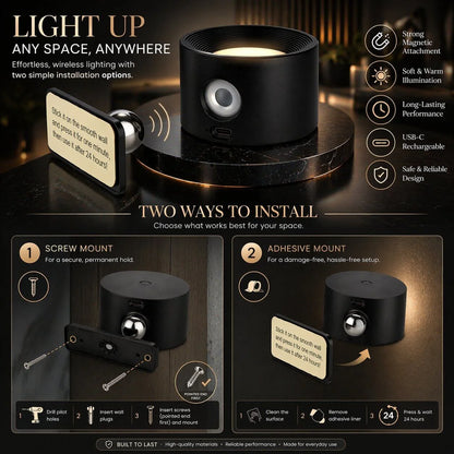 Night Light Motion Sensor Rechargeable USB-C & Magnetic Mount