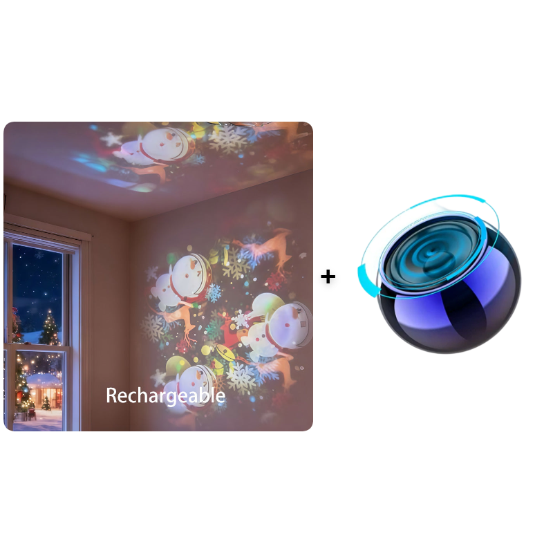 Night Light Projector Rotating LED Themes Rechargeable & USB