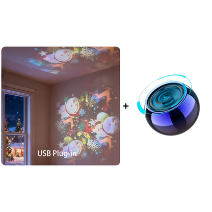 Night Light Projector Rotating LED Themes Rechargeable & USB