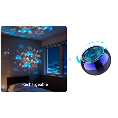 Night Light Projector Rotating LED Themes Rechargeable & USB