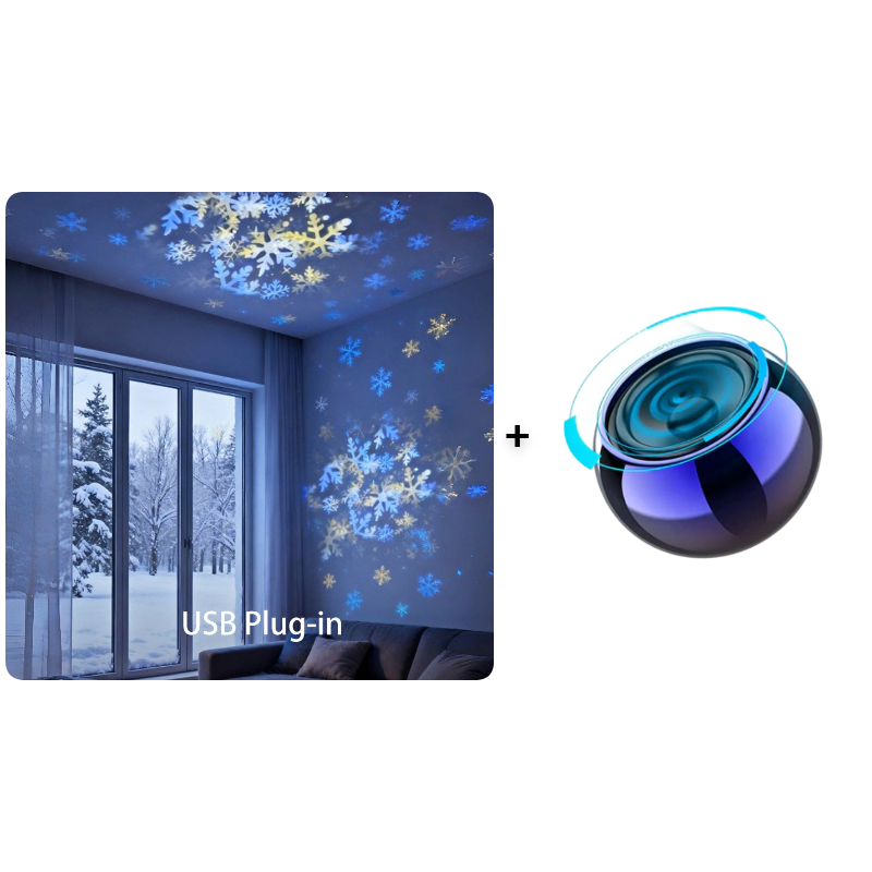 Night Light Projector Rotating LED Themes Rechargeable & USB