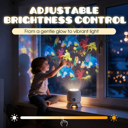 Night Light Projector Rotating LED Themes Rechargeable & USB