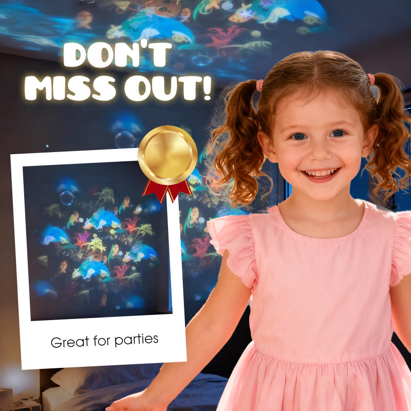 Night Light Projector Rotating LED Themes Rechargeable & USB