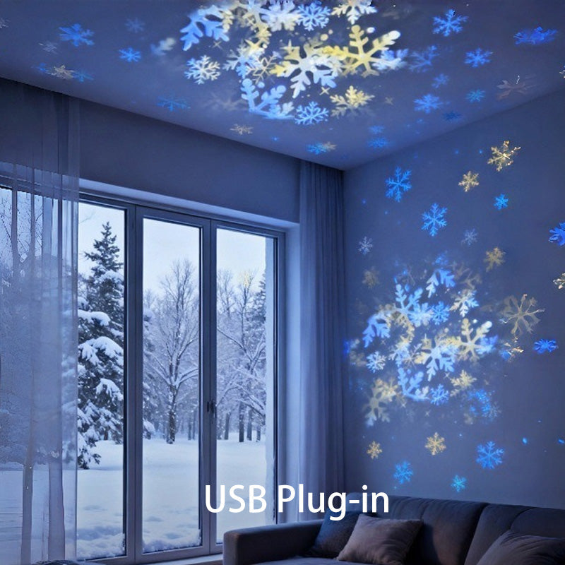 Night Light Projector Rotating LED Themes Rechargeable & USB