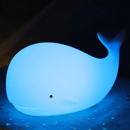 Night Light Whale Color-Changing LED Touch Control USB-Powered