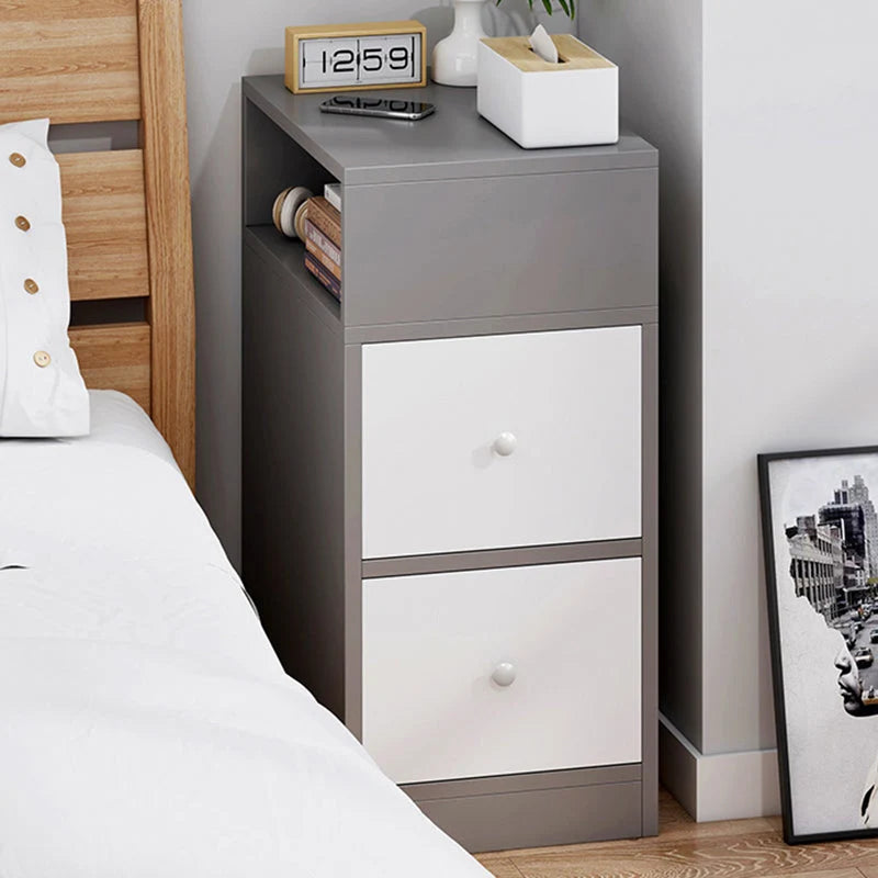 Nightstand Two Drawers & Cabinet Storage