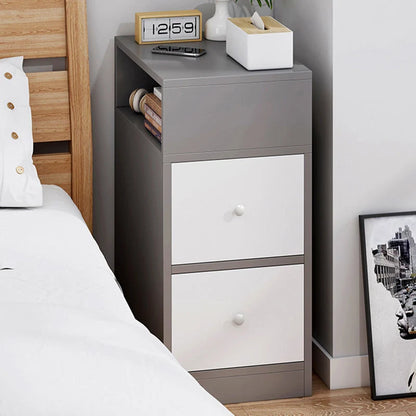 Nightstand Two Drawers & Cabinet Storage