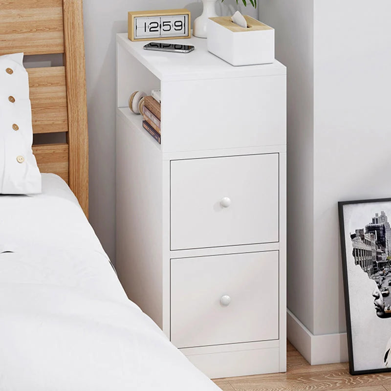 Nightstand Two Drawers & Cabinet Storage