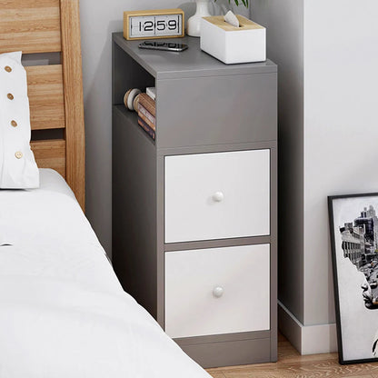 Nightstand Two Drawers & Cabinet Storage