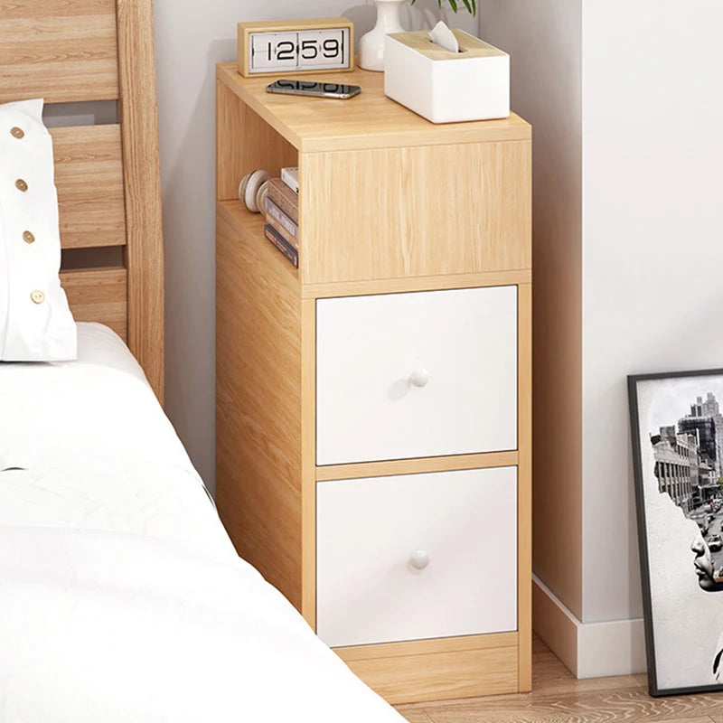 Nightstand Two Drawers & Cabinet Storage
