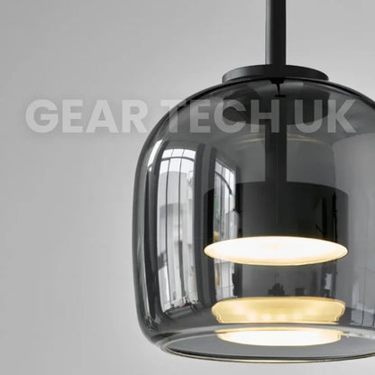 Nordic Black Glass Hanging Light Fixture – Contemporary Pendant Lamp for Dining and Kitchen