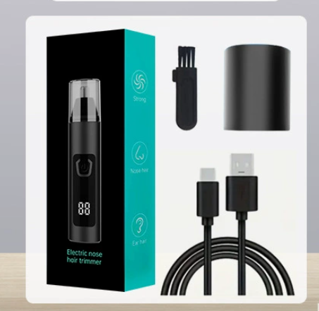 Nose & Ear Trimmer Double-Blade USB Rechargeable LED Display