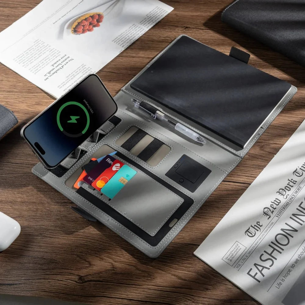 Notebook Wireless Charging A5 PU Leather Cover