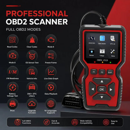 OBD2 Scanner Plug-In LCD Live Data & Freeze Frame