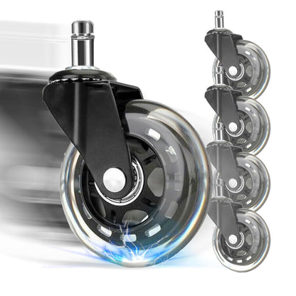 Office Chair Casters Silent Polyurethane 650 lb Capacity