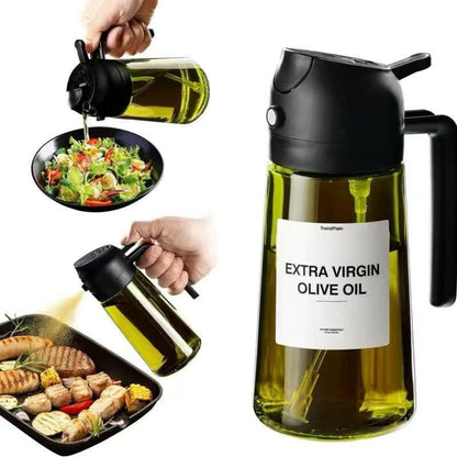 Oil Dispenser 2-In-1 Spray & Pour 470ml Glass