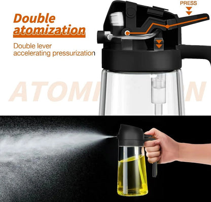 Oil Dispenser 2-In-1 Spray & Pour 470ml Glass