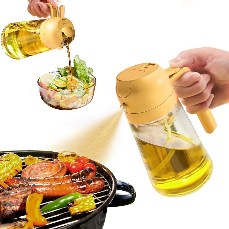 Oil Dispenser 2-In-1 Spray & Pour 470ml Glass