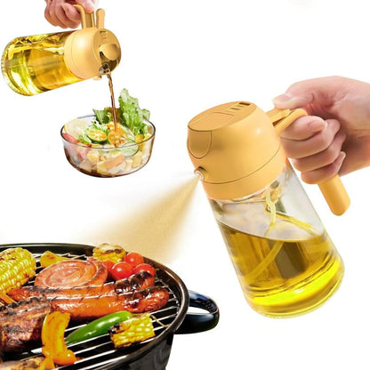 Oil Dispenser 2-In-1 Spray & Pour 470ml Glass