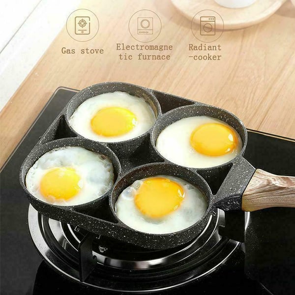 Omelette Pan 4-Cavity Non-Stick Induction Compatible