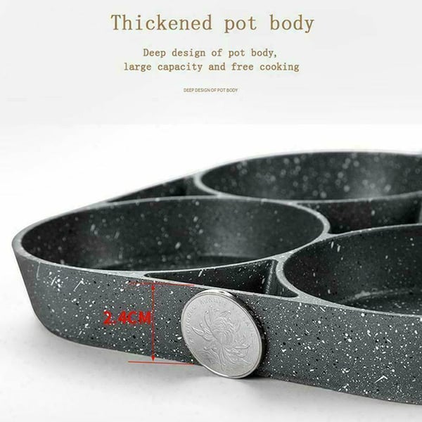 Omelette Pan 4-Cavity Non-Stick Induction Compatible