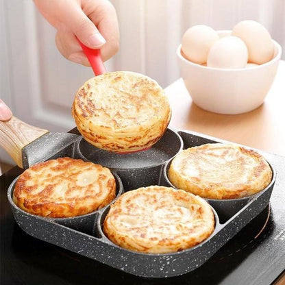 Omelette Pan 4-Cavity Non-Stick Induction Compatible
