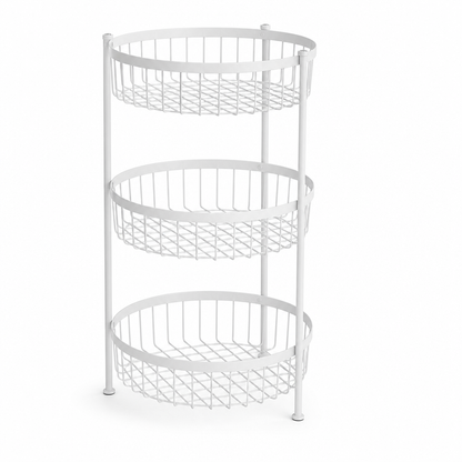 Open-Frame Powder-Coated Metal Countertop Fruit Stand