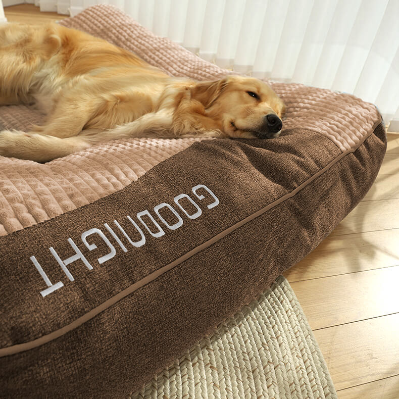 Orthopedic Dog Bed Memory Foam Raised Headrest Washable Cover