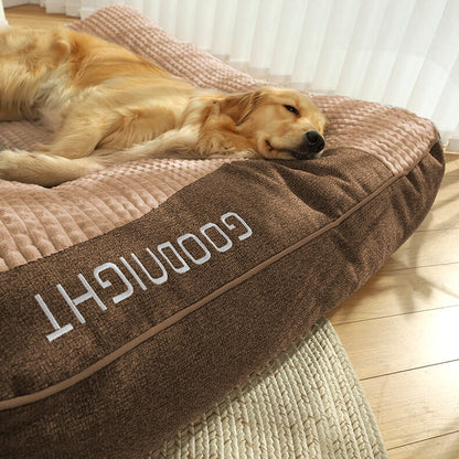 Orthopedic Dog Bed Memory Foam Raised Headrest Washable Cover