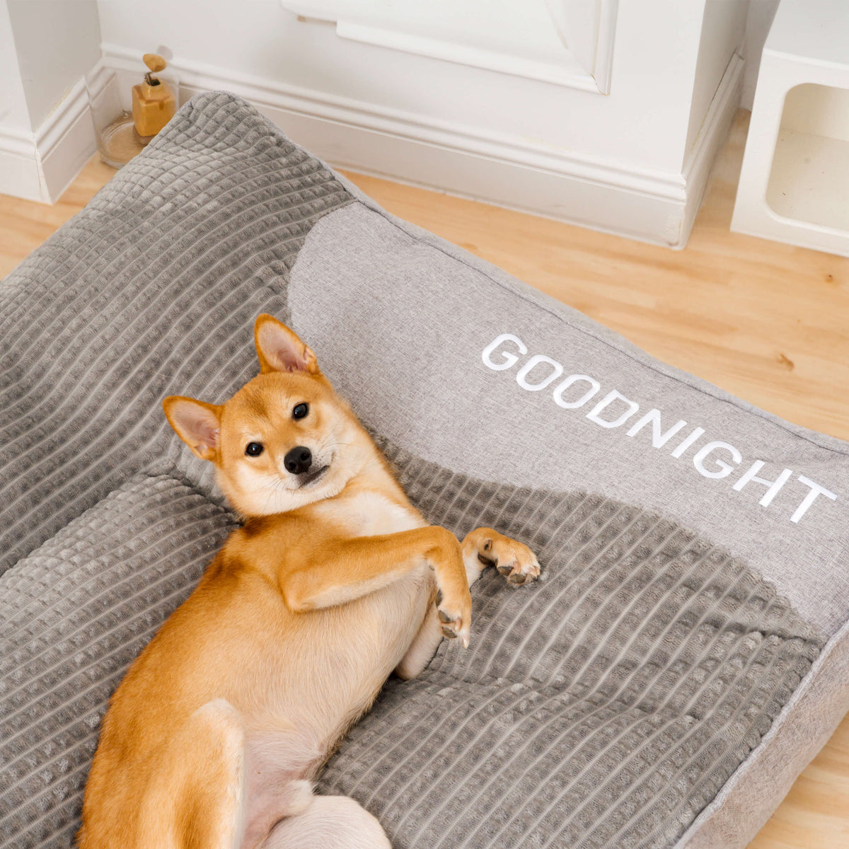 Orthopedic Dog Bed Memory Foam Raised Headrest Washable Cover