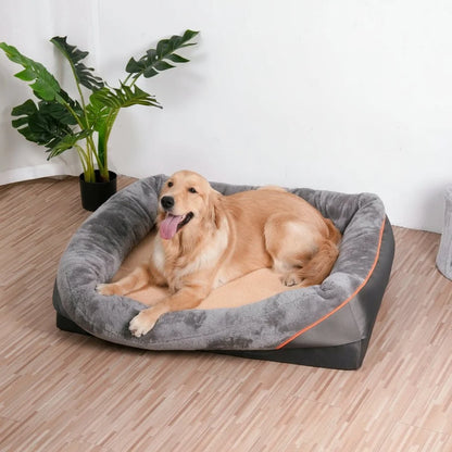 Orthopedic Dog Bed Memory Foam Raised Pillow Removable Washable Cover