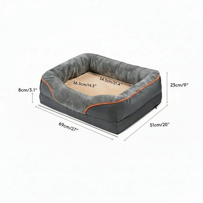 Orthopedic Dog Bed Memory Foam Raised Pillow Removable Washable Cover